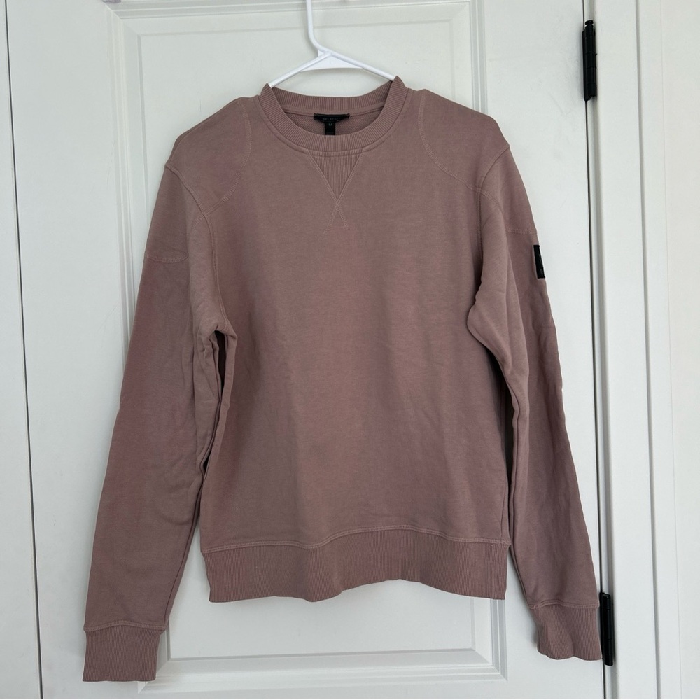BELSTAFF size M Mens JEFFERSON Sweatshirt Shoulder Logo Patch Purple Mauve